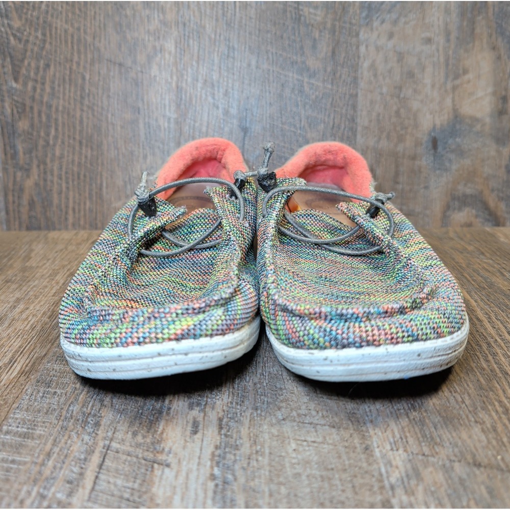Hey Dude Women's Wendy Sox Funk Peacock Remix Pink Colorway Slip On Size 8 - Picture 3 of 12